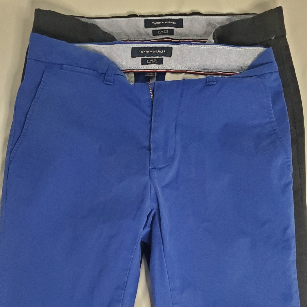 Lot of 2 Tommy  Hilfiger 29/30 Black & 28/30 Blue